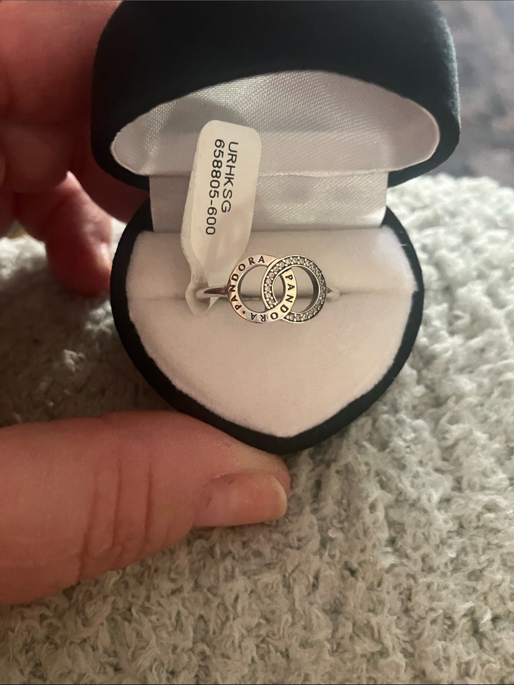 Pandora Silver Interlocking Circle Ring - Silver